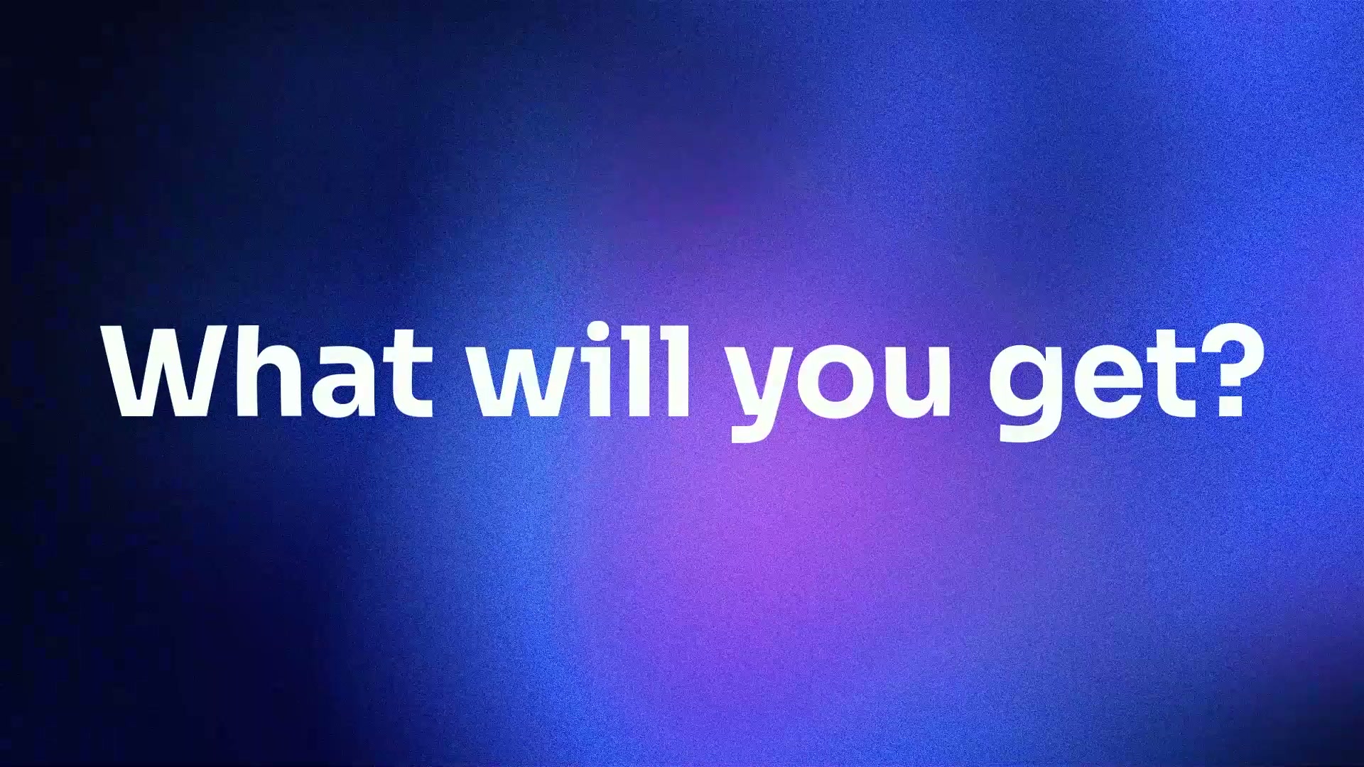 What will you get message