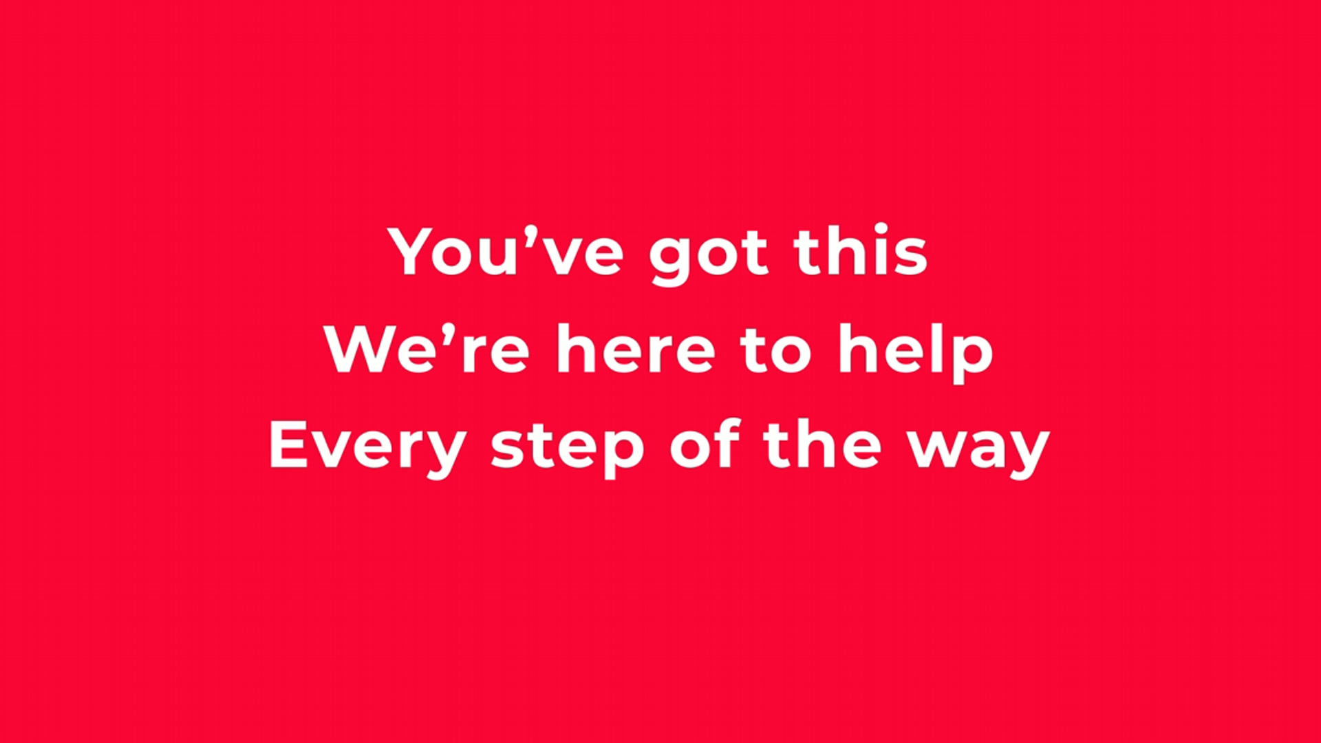 Supportive closing message for the patient